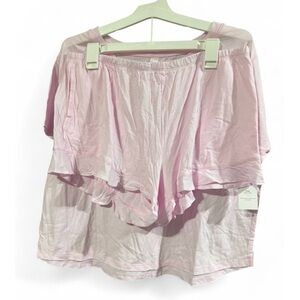 Size XXL Auden Jersey pajama short set in pink